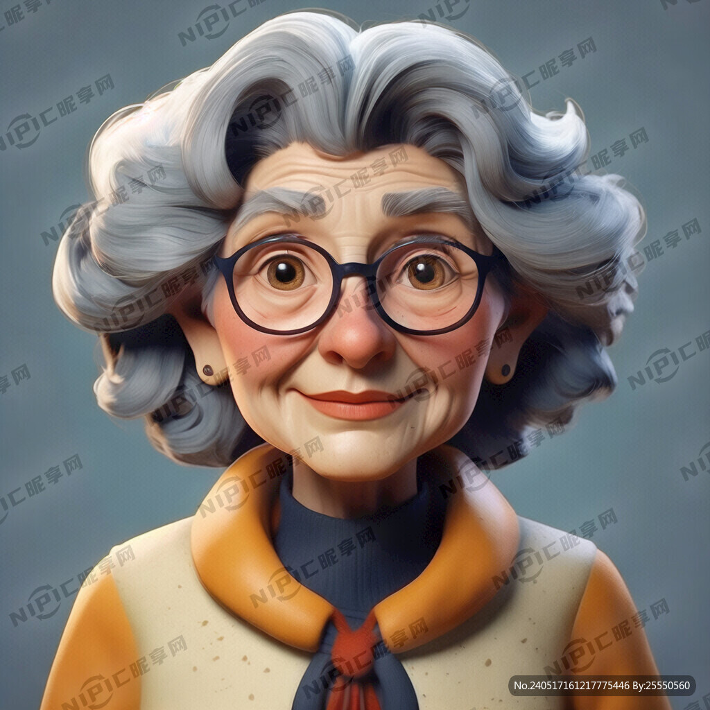 做一个慈祥的老奶奶卡通头像