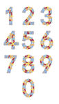 阿拉伯数字艺术字文字矢量
