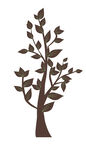 手绘线条插画植物树木元素