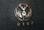 皮革表面LOGO效果图样机图片