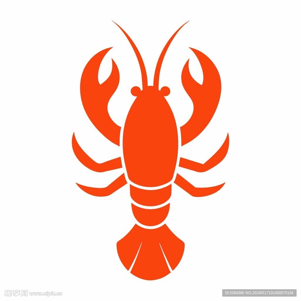 小龙虾简约logo设计
