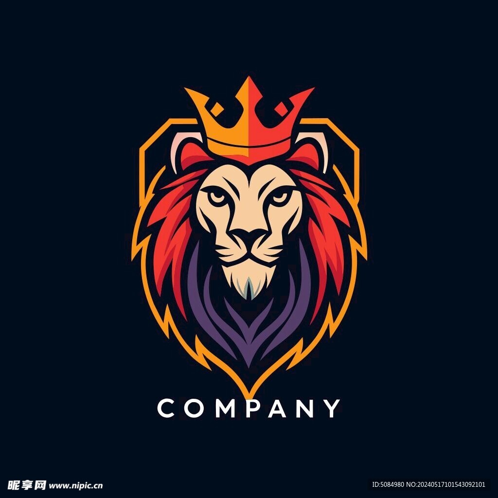狮子头像logo