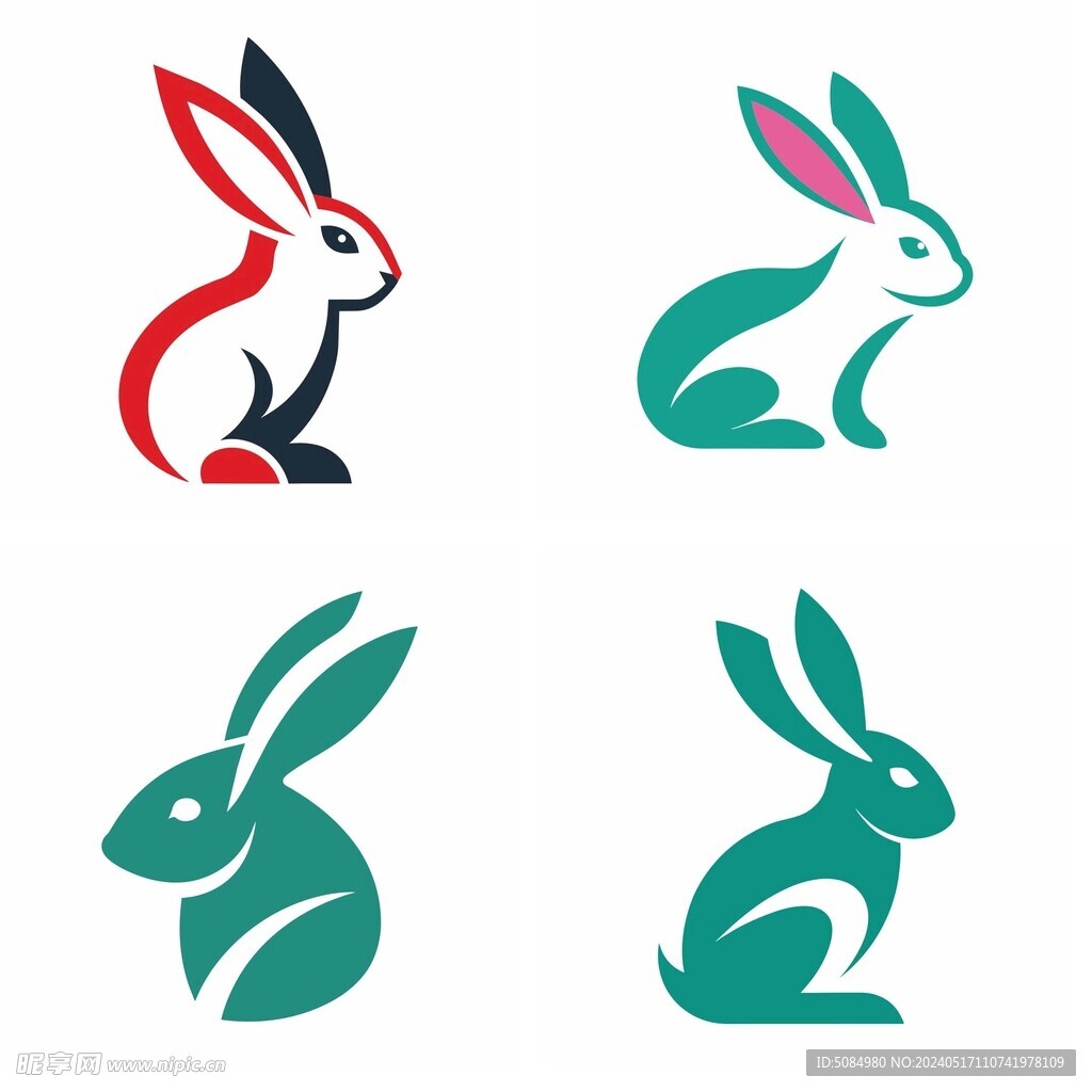 兔子简约logo设计组图