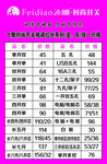 价目表
