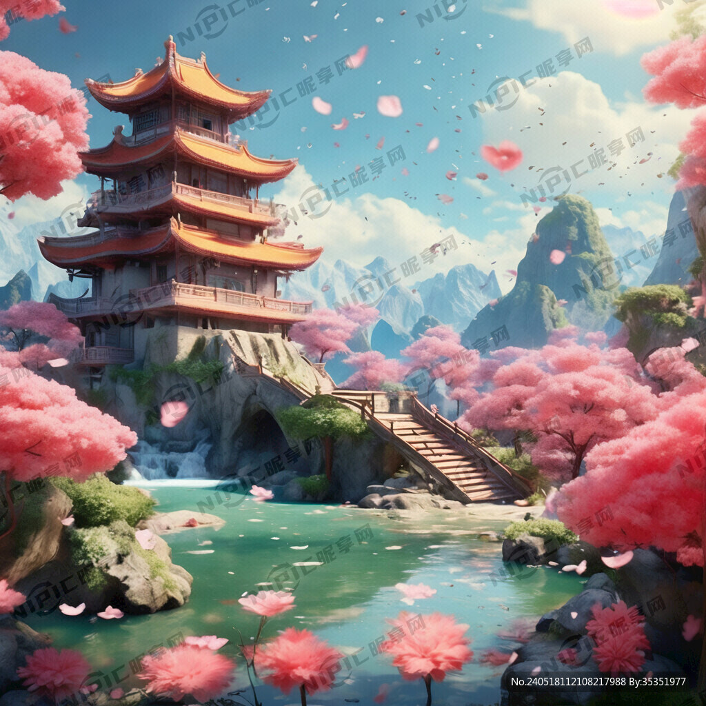 游戏梦幻唯美新中式风景 超高清