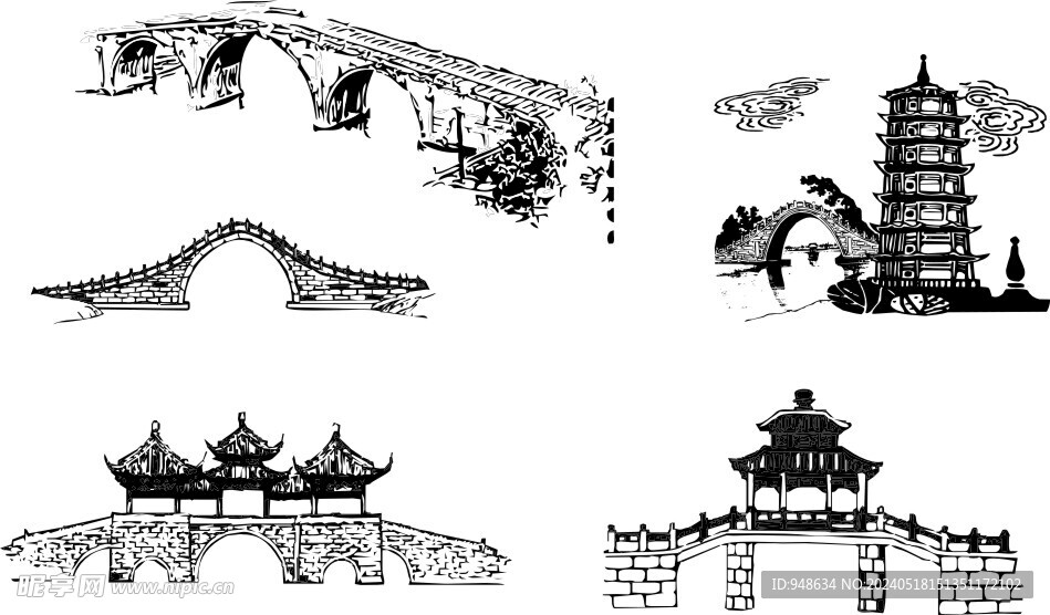 中式桥梁宝塔