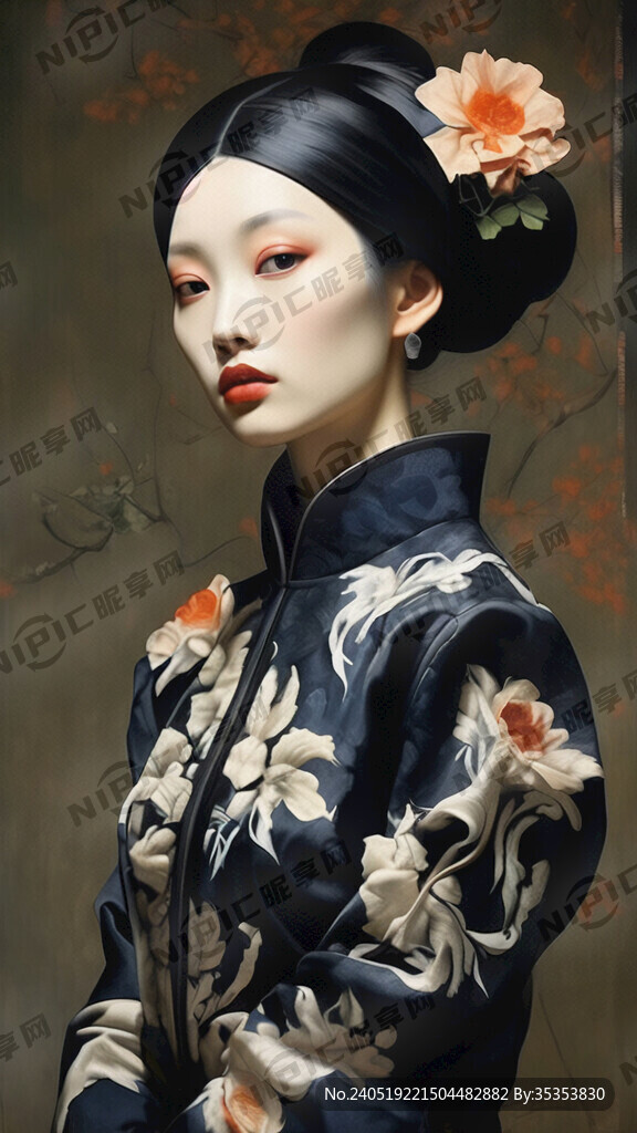 服装模特不露脸黑白极简