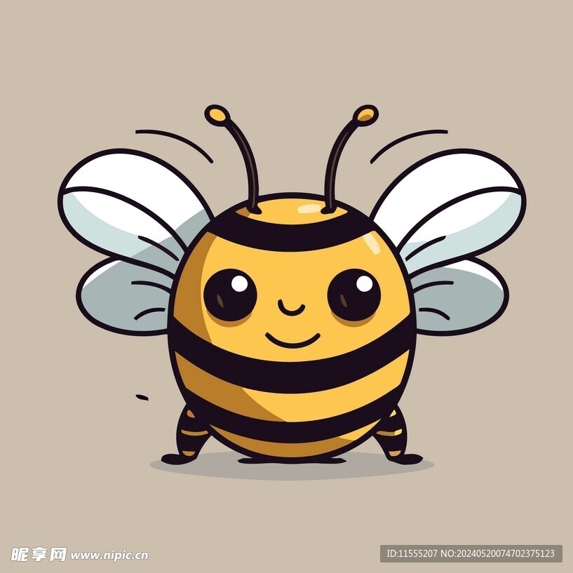有趣蜜蜂卡通儿童插画