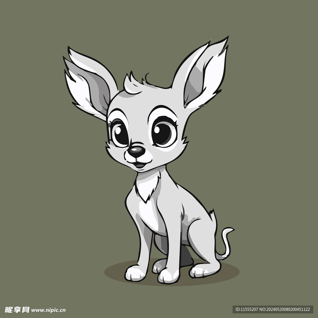 可爱小兔子矢量卡通画儿童插画
