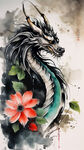 水墨龙