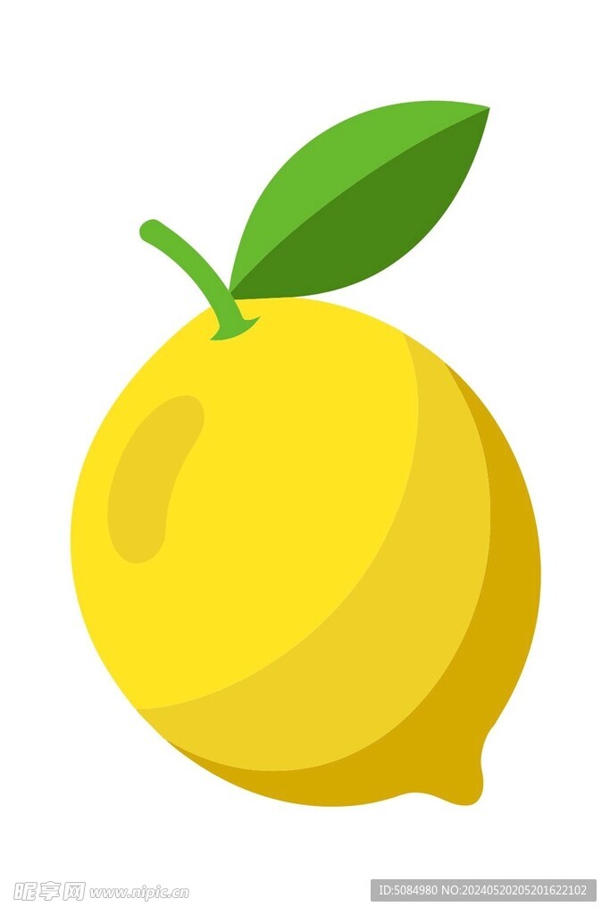 柠檬矢量插图图标