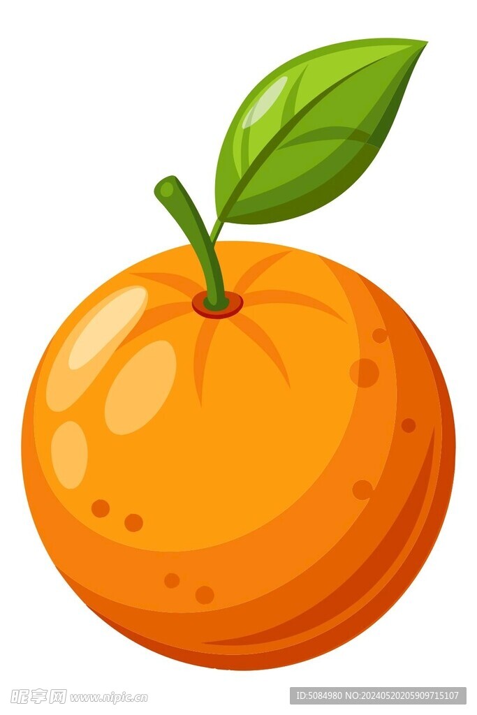 柑橘矢量插图图标