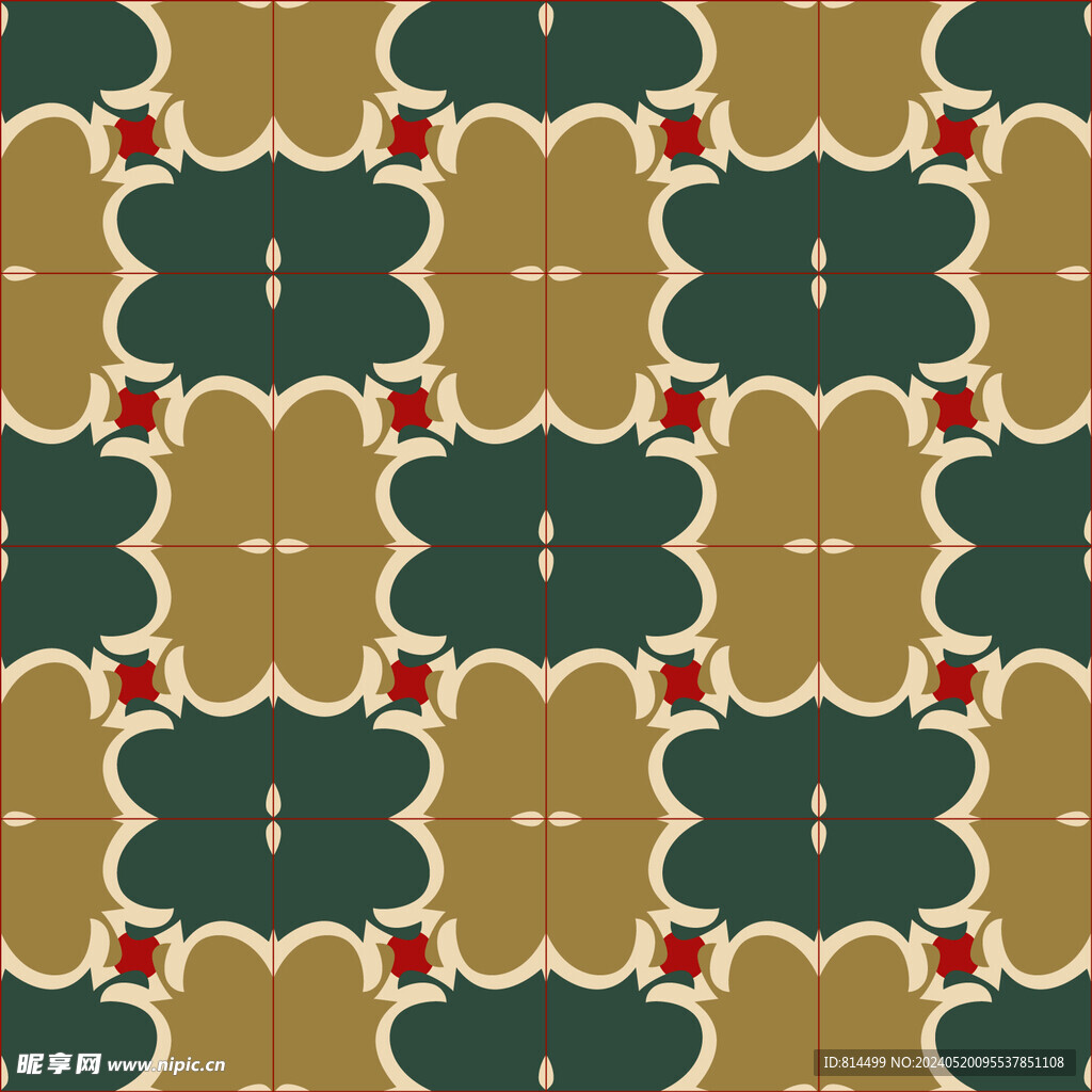 复古花砖