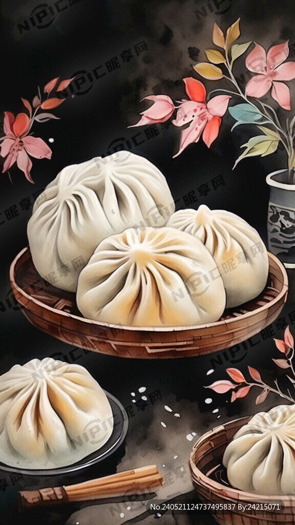 包子 中式 棕色