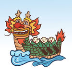  粽子划龙舟 