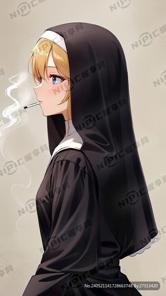 修女抽烟