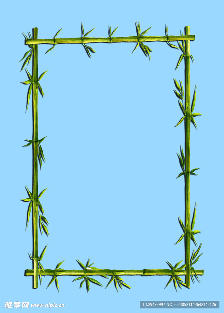 手绘竹子