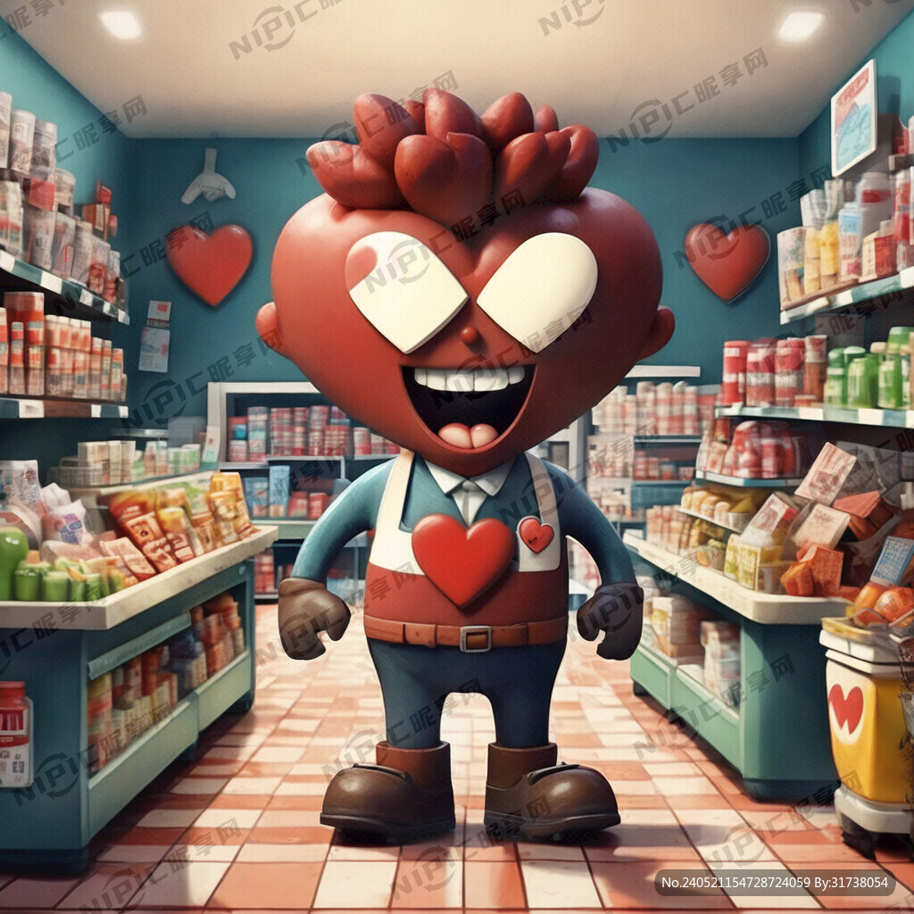 偏平画风 超市元素