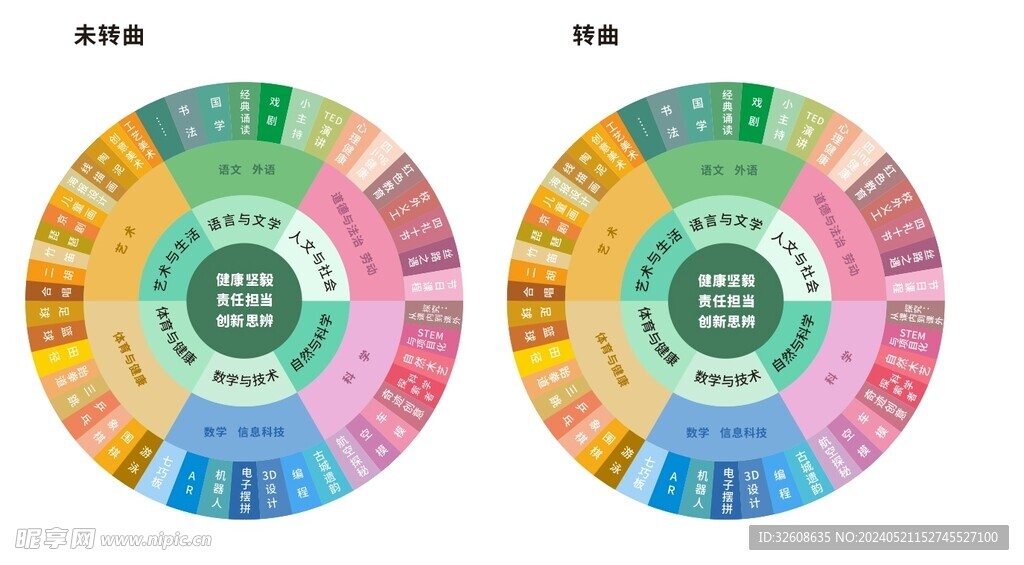 饼状图  色彩  课程表