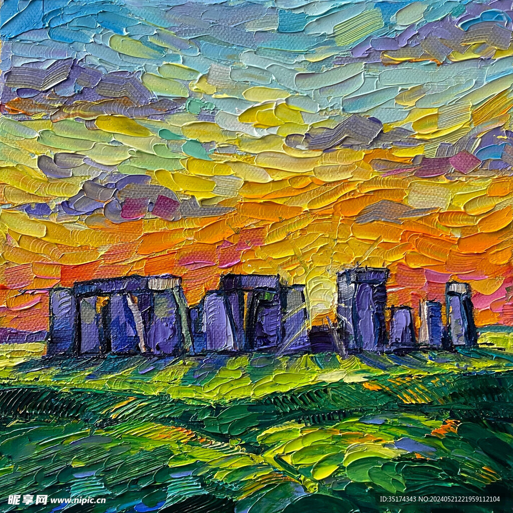 唯美风景油画