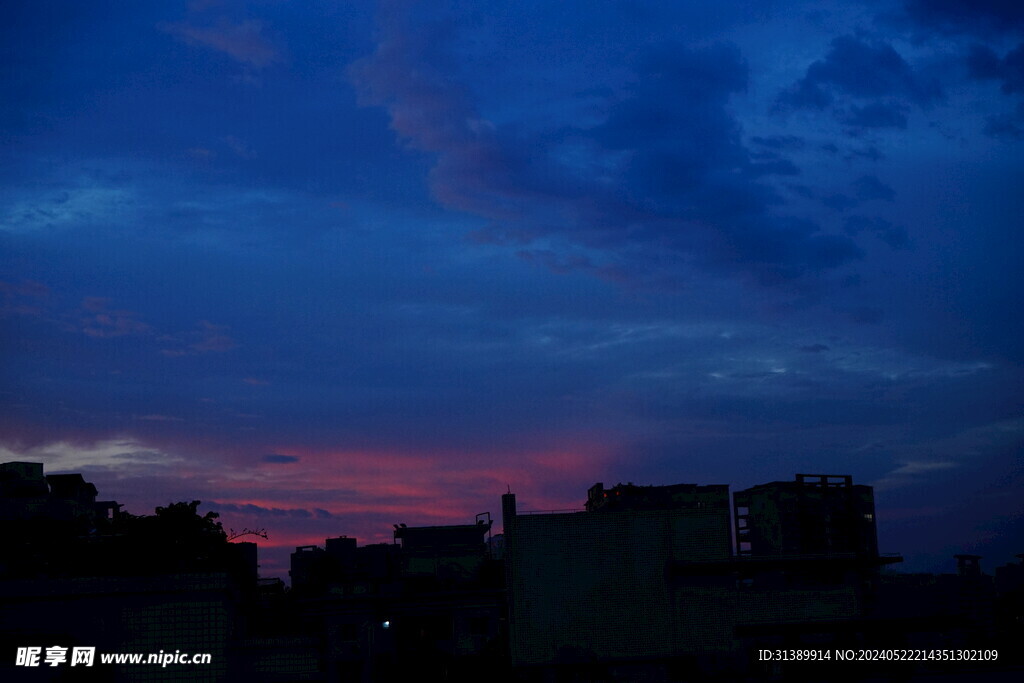 城市夕阳