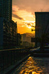 城市夕阳