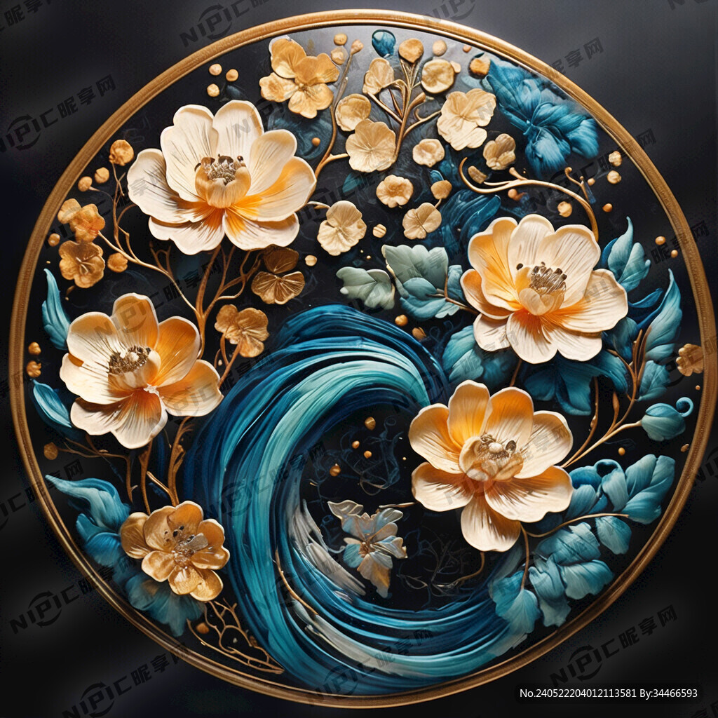 金色刺绣纹