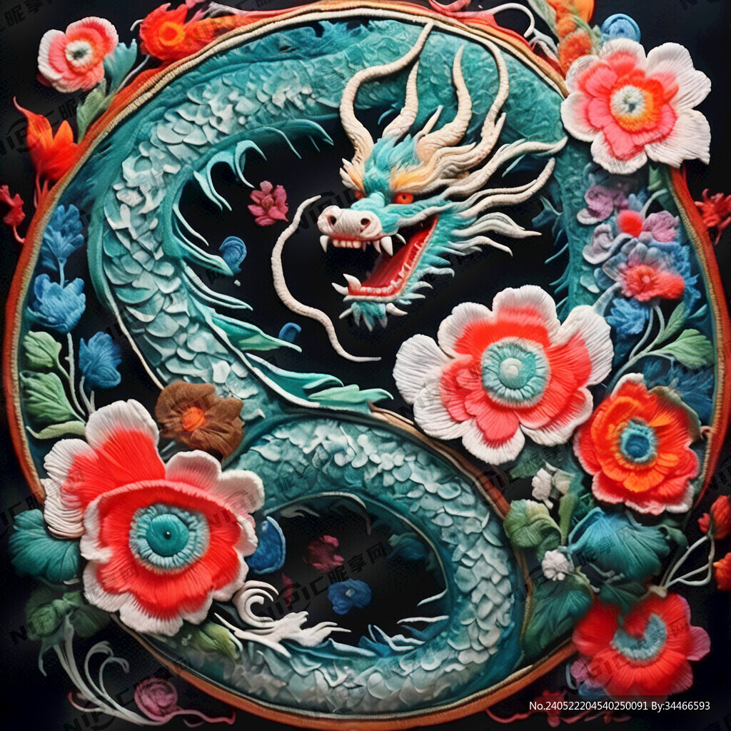 刺绣龙纹