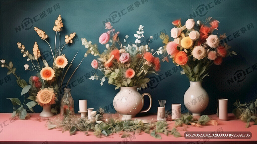 花艺沙龙背景图
