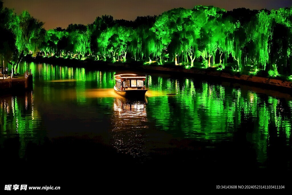嘉兴南湖夜景