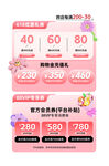 元素618粉色系优惠券红包
