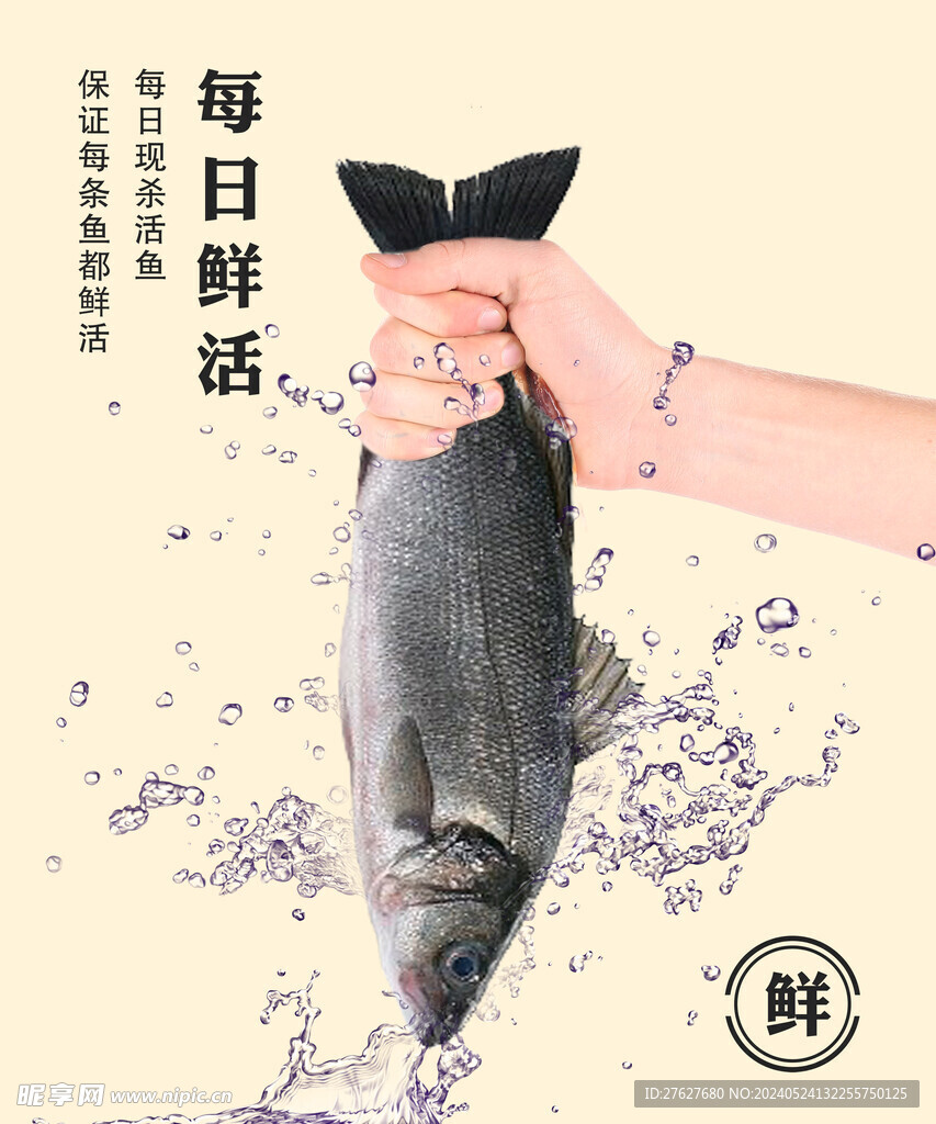 鲜活鱼海报