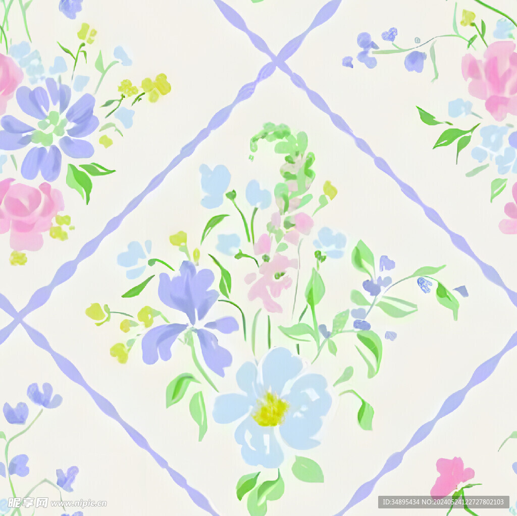 格子花