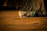 夕阳下的帐篷
