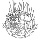 小吃素描