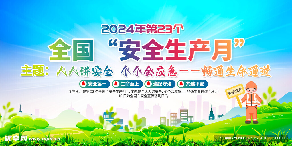 2024年安全生产月展板