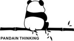 卡通熊猫竹