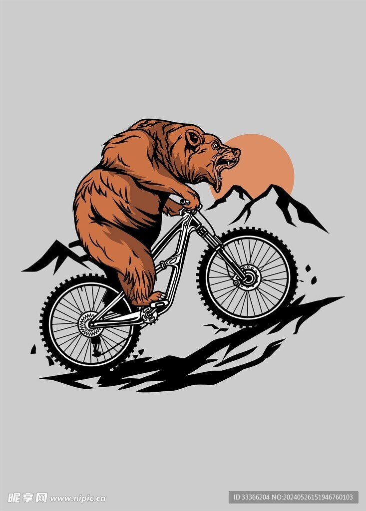 骑单车的熊