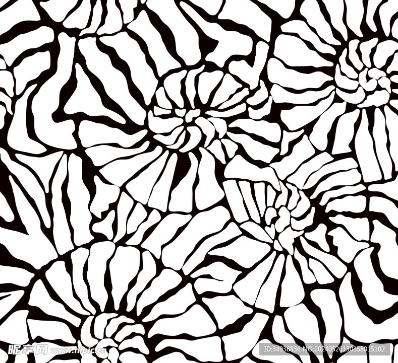 黑白螺旋印花