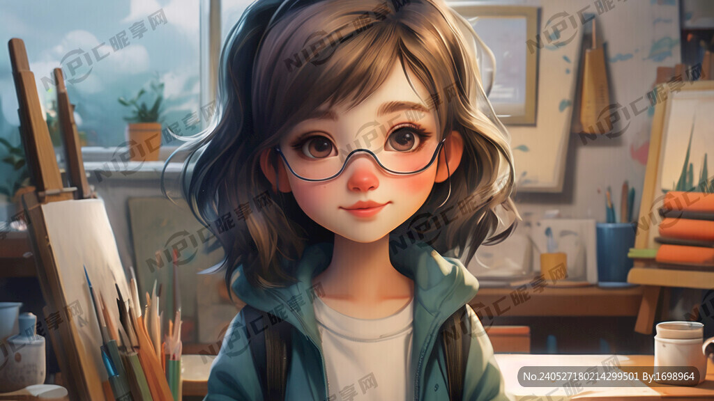 画室海报 简约 可爱 不要人物