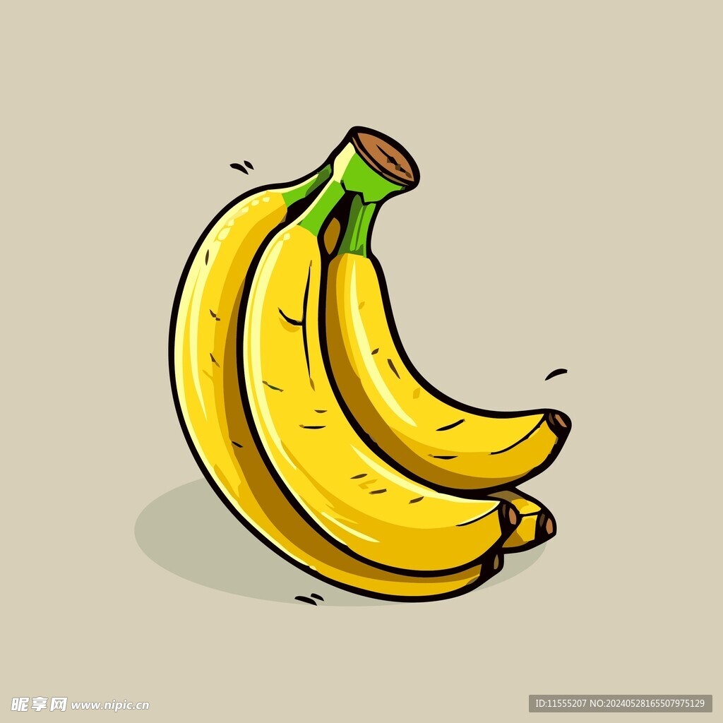 banana水果手绘矢量插画