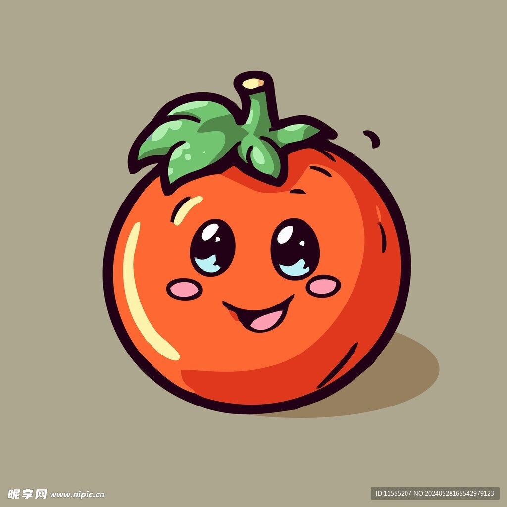 番茄蔬菜手绘矢量插画