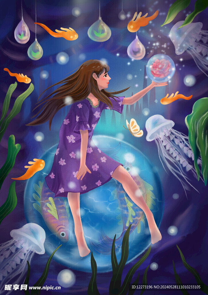 梦幻风景插画         
