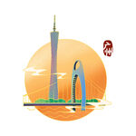国潮插画背景         