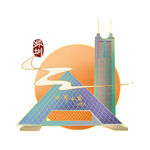 国潮插画背景         