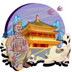西安钟楼兵马俑