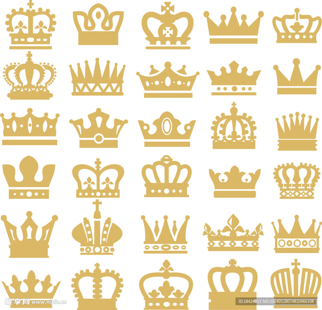 金色皇冠矢量图片