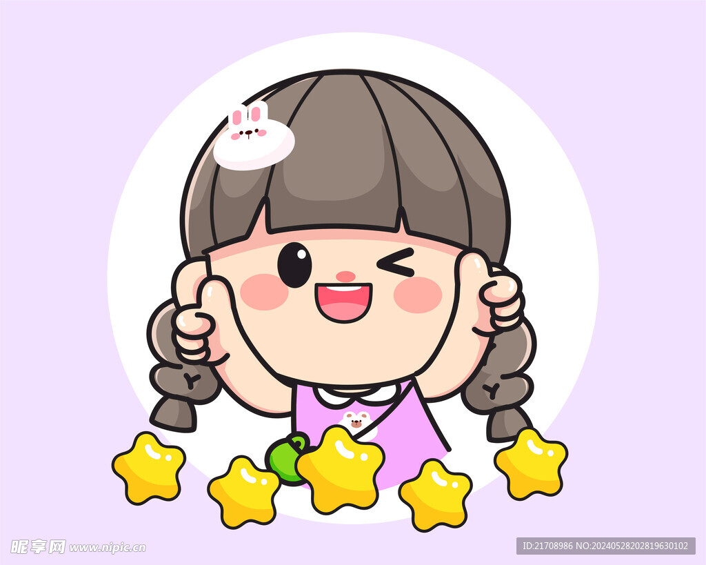 小女孩插画