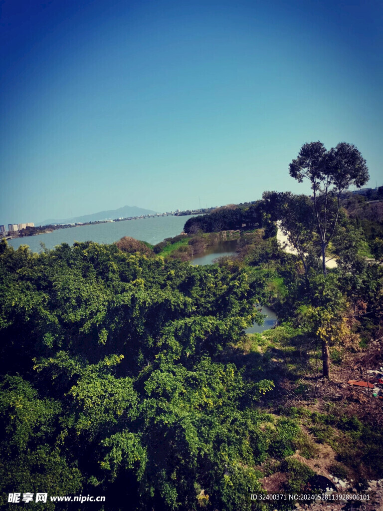 山林 海边 俯视