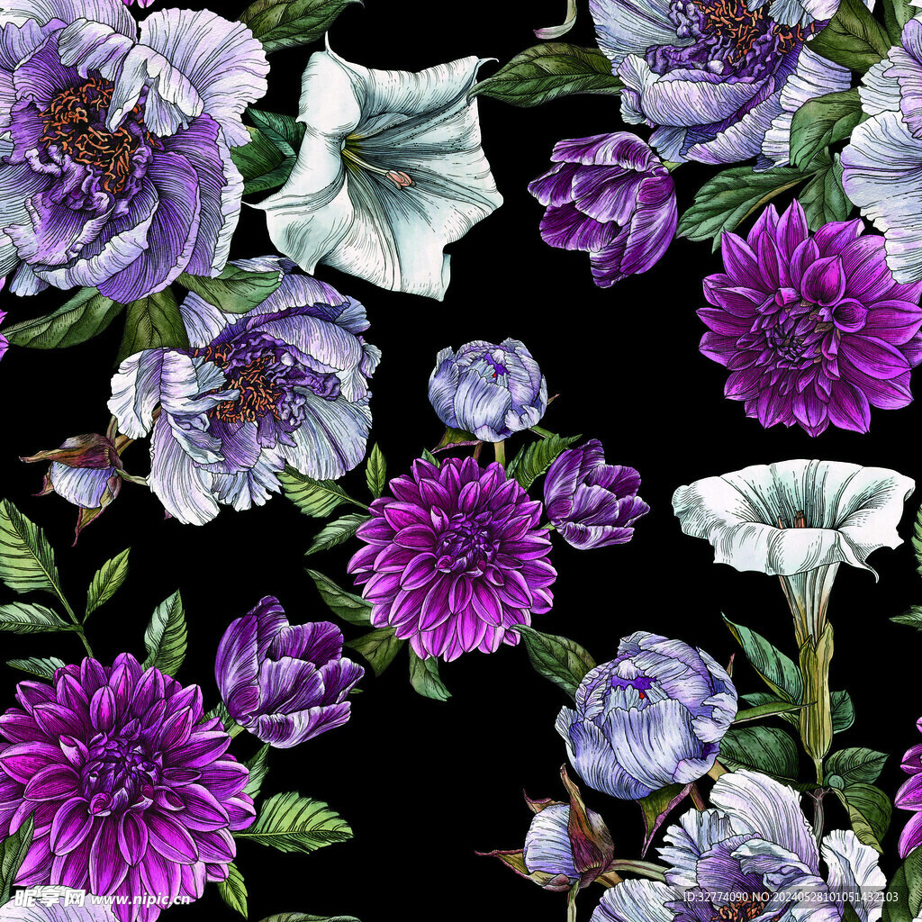 手绘花